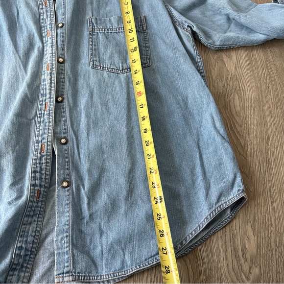 Hunt Club Denim Blue Button-Down Shirt - Picture 6 of 6